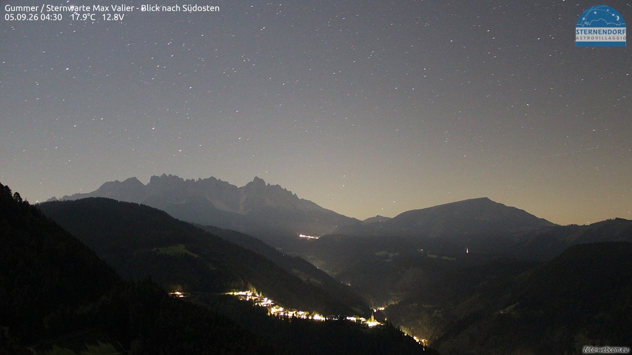 Archiv Foto Webcam Gummer - Sternwarte Max Valier