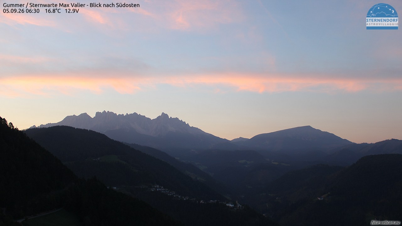 Archiv Foto Webcam Gummer - Sternwarte Max Valier