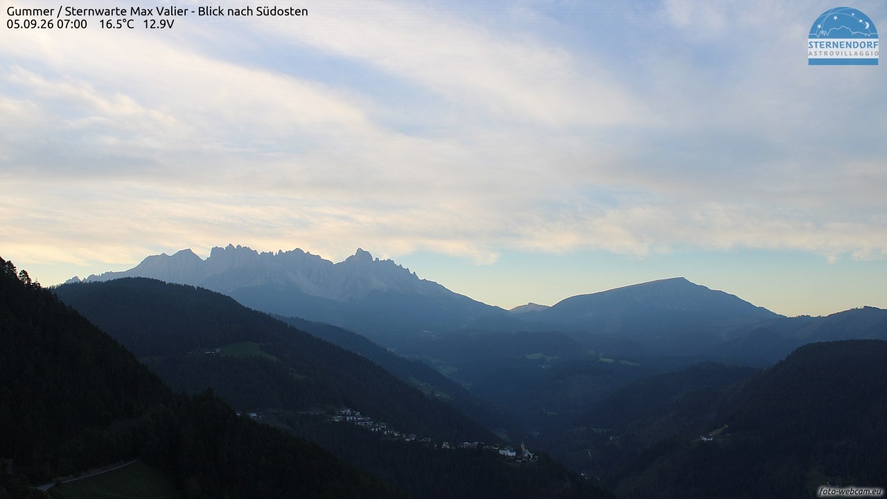 Archiv Foto Webcam Gummer - Sternwarte Max Valier