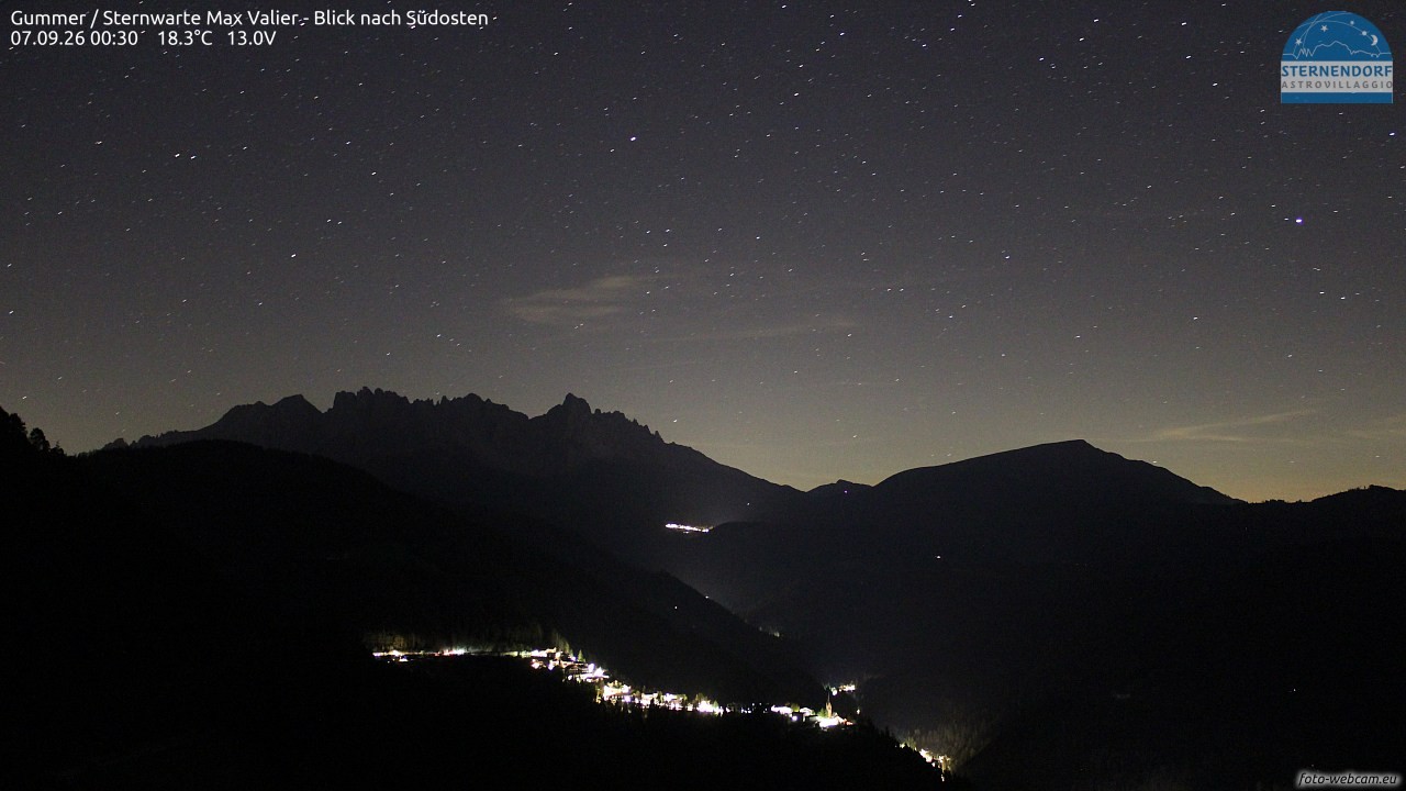 Archiv Foto Webcam Gummer - Sternwarte Max Valier