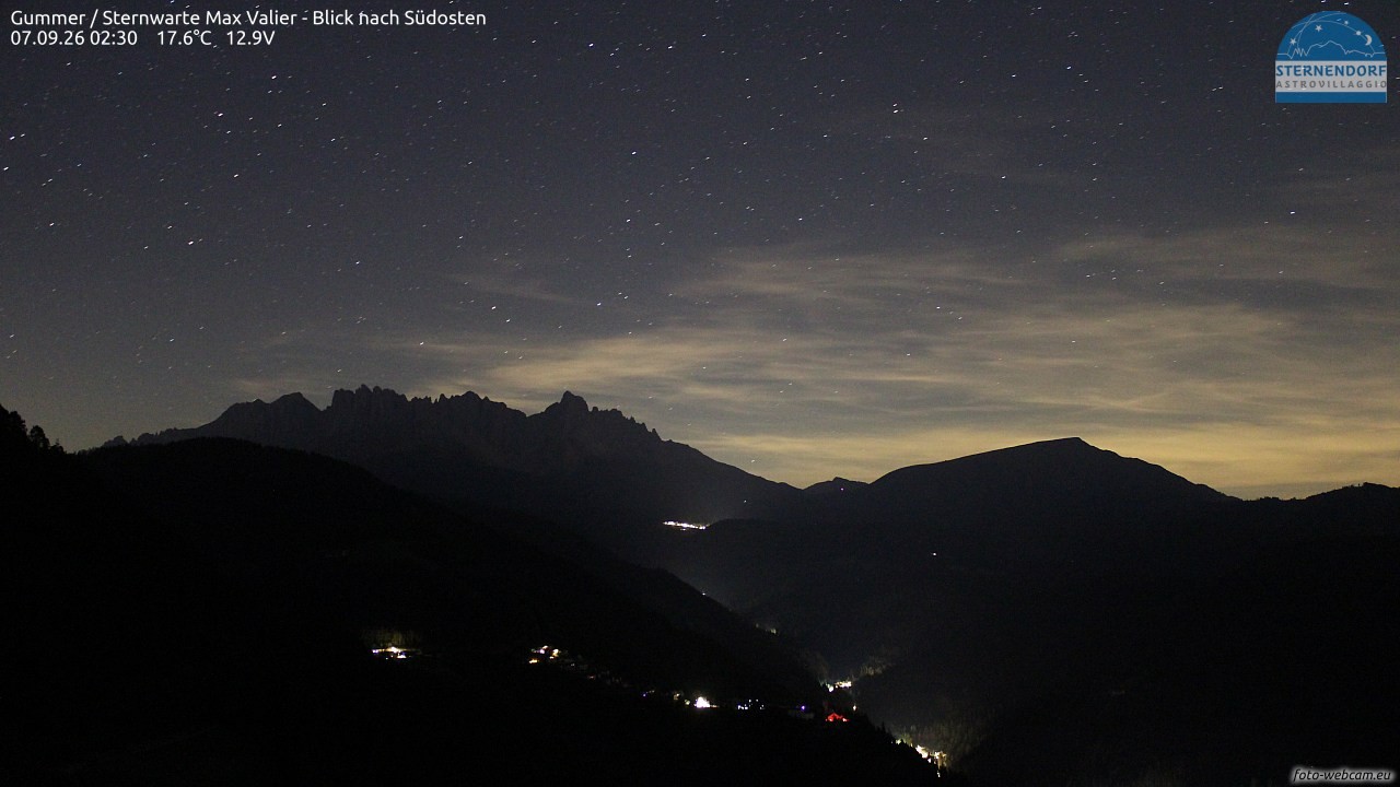 Archiv Foto Webcam Gummer - Sternwarte Max Valier