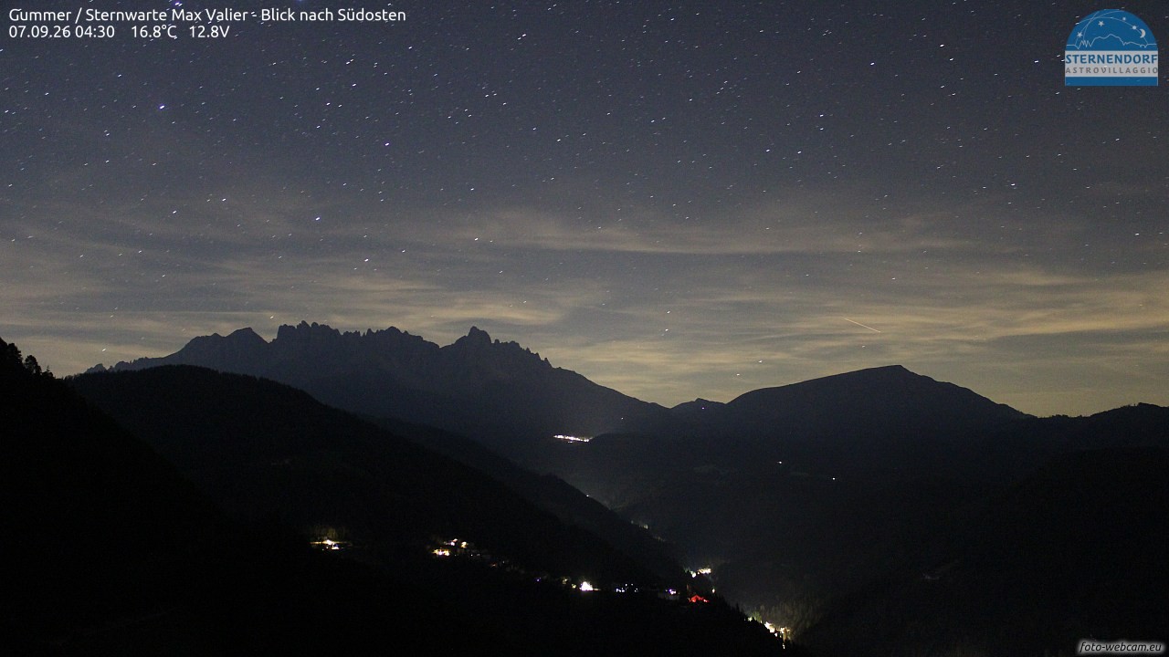 Archiv Foto Webcam Gummer - Sternwarte Max Valier