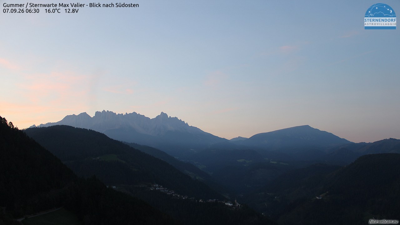 Archiv Foto Webcam Gummer - Sternwarte Max Valier