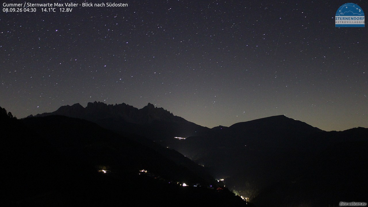 Archiv Foto Webcam Gummer - Sternwarte Max Valier