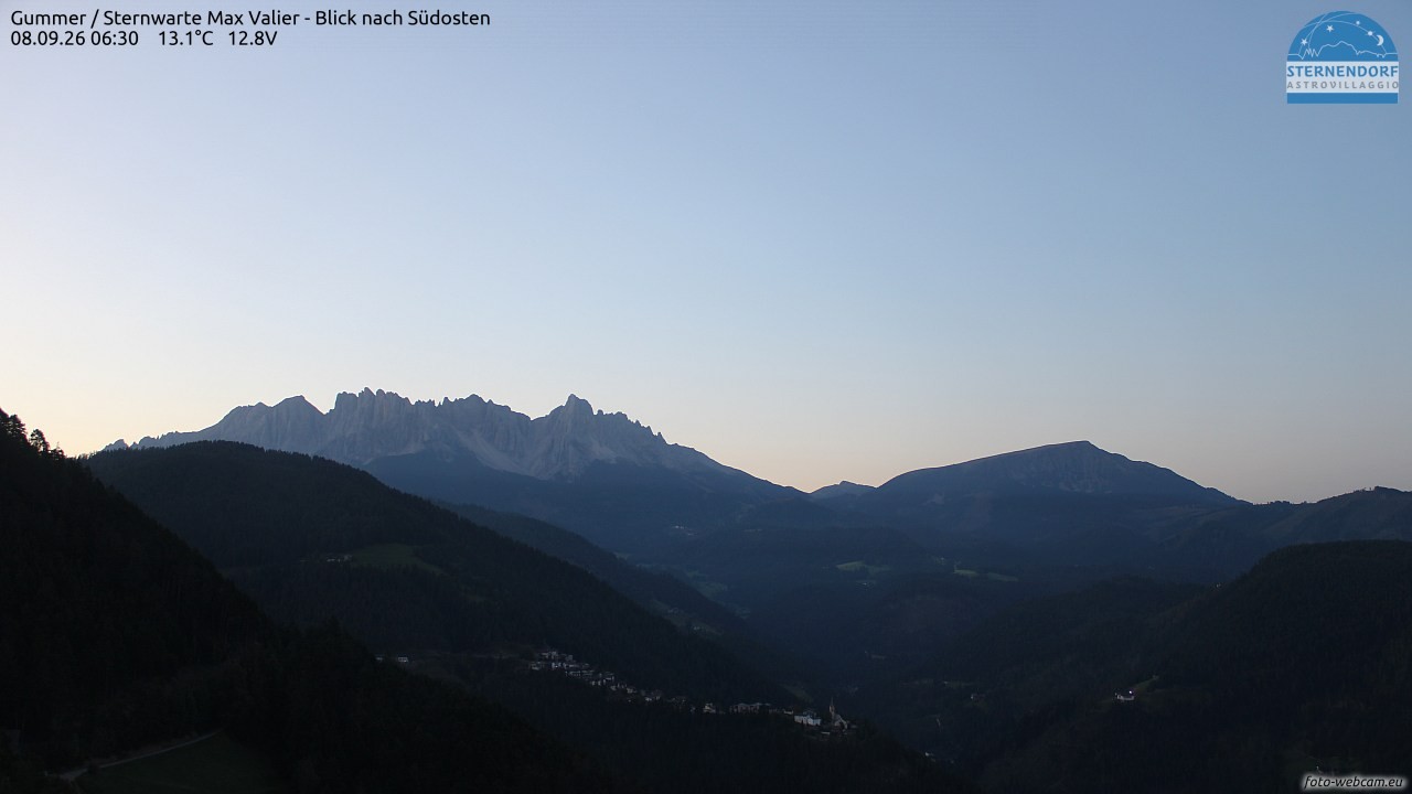 Archiv Foto Webcam Gummer - Sternwarte Max Valier