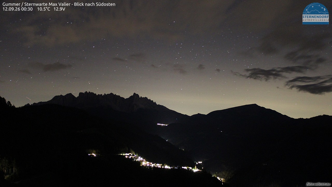 Archiv Foto Webcam Gummer - Sternwarte Max Valier