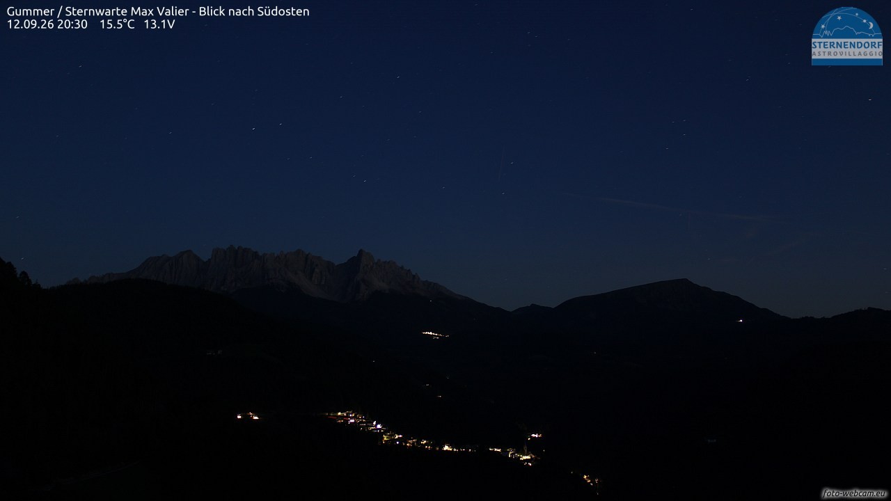 Archiv Foto Webcam Gummer - Sternwarte Max Valier
