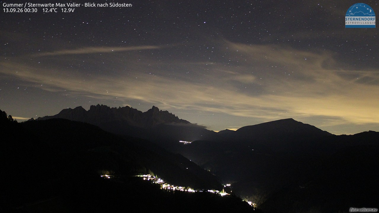 Archiv Foto Webcam Gummer - Sternwarte Max Valier