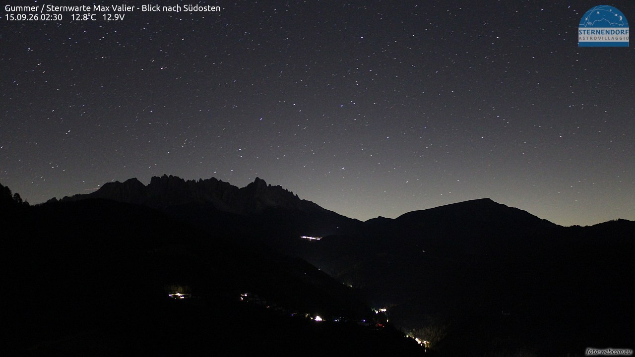 Archiv Foto Webcam Gummer - Sternwarte Max Valier