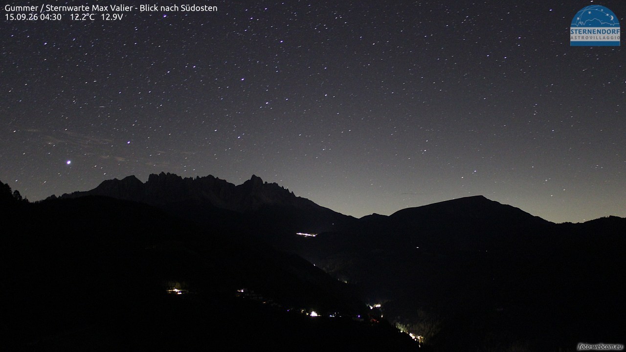 Archiv Foto Webcam Gummer - Sternwarte Max Valier