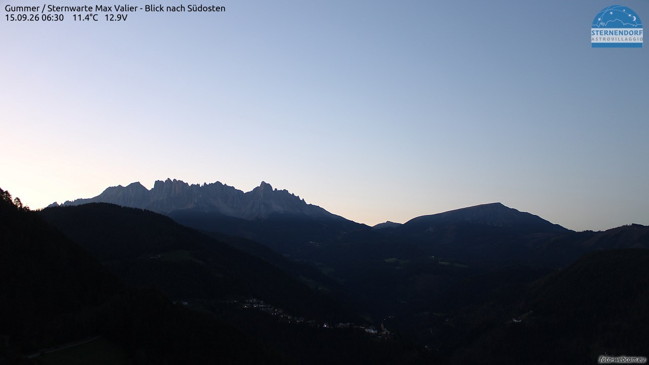 Archiv Foto Webcam Gummer - Sternwarte Max Valier