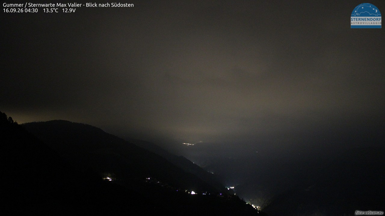 Archiv Foto Webcam Gummer - Sternwarte Max Valier