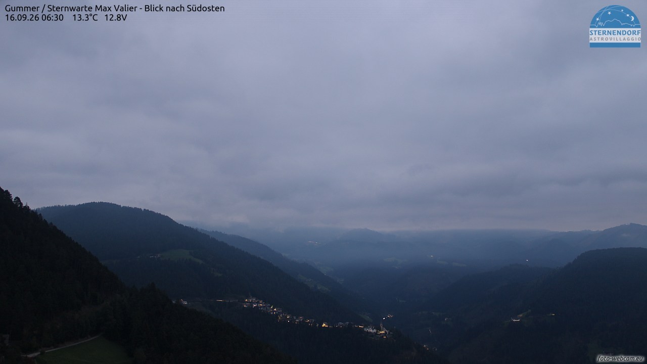 Archiv Foto Webcam Gummer - Sternwarte Max Valier