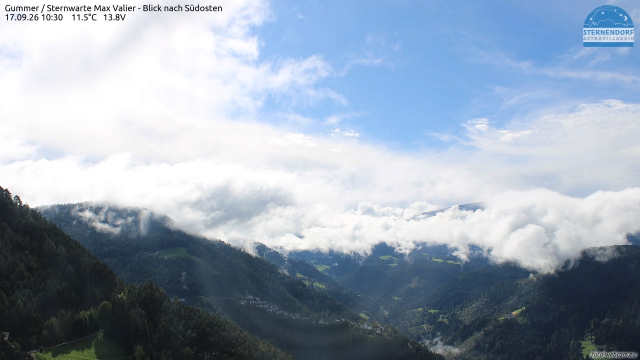 Archiv Foto Webcam Gummer - Sternwarte Max Valier