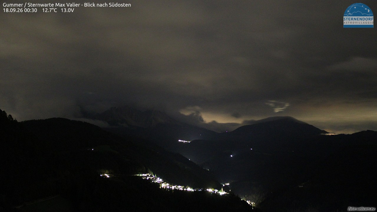 Archiv Foto Webcam Gummer - Sternwarte Max Valier