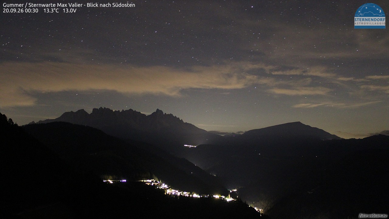 Archiv Foto Webcam Gummer - Sternwarte Max Valier