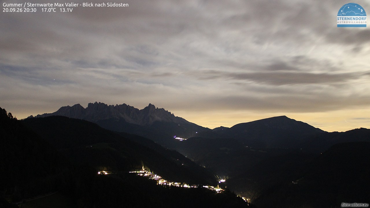 Archiv Foto Webcam Gummer - Sternwarte Max Valier