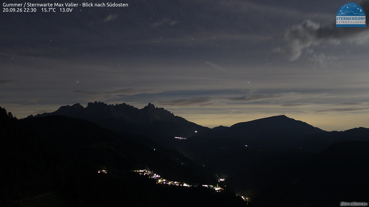Archiv Foto Webcam Gummer - Sternwarte Max Valier