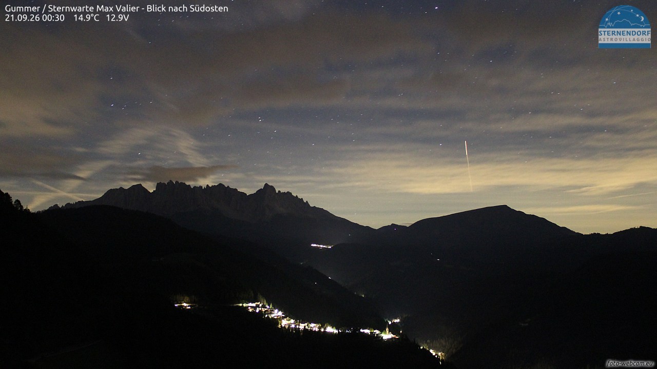 Archiv Foto Webcam Gummer - Sternwarte Max Valier