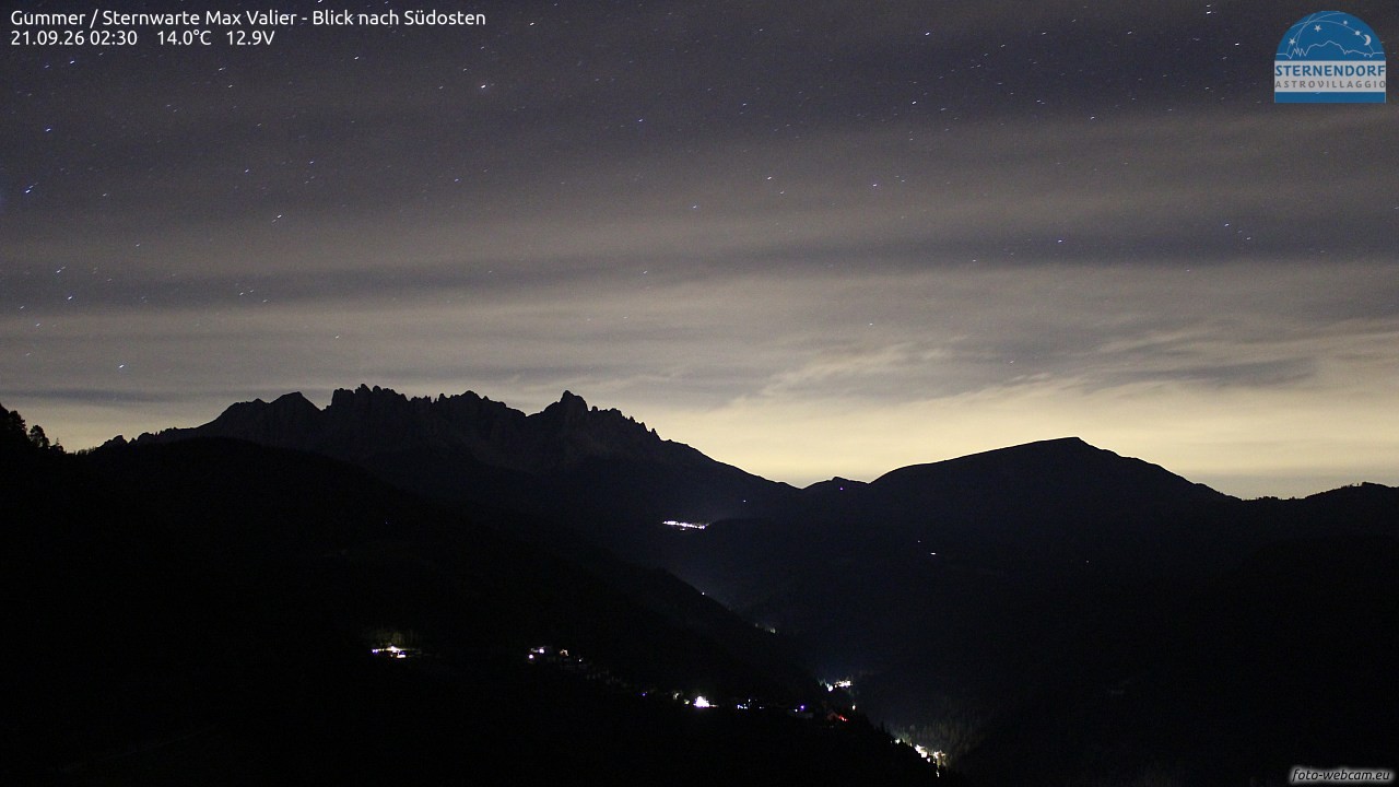 Archiv Foto Webcam Gummer - Sternwarte Max Valier