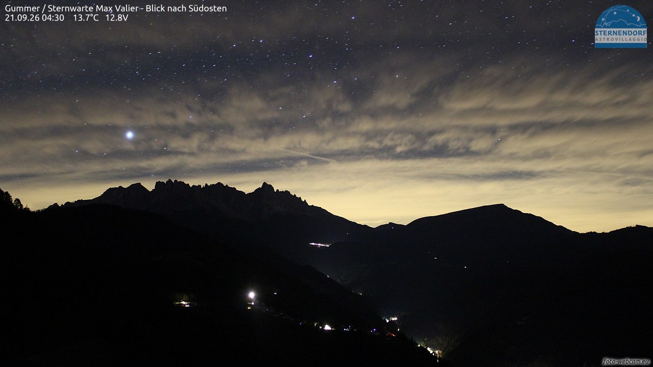 Archiv Foto Webcam Gummer - Sternwarte Max Valier