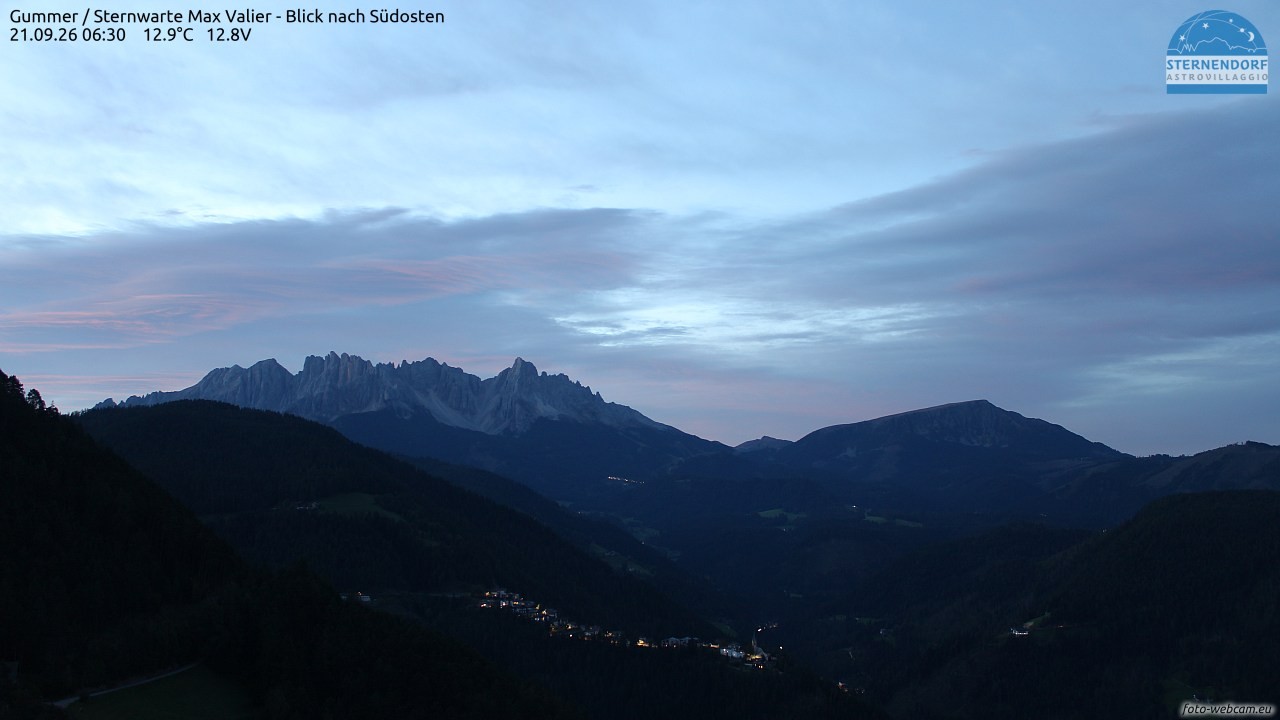 Archiv Foto Webcam Gummer - Sternwarte Max Valier