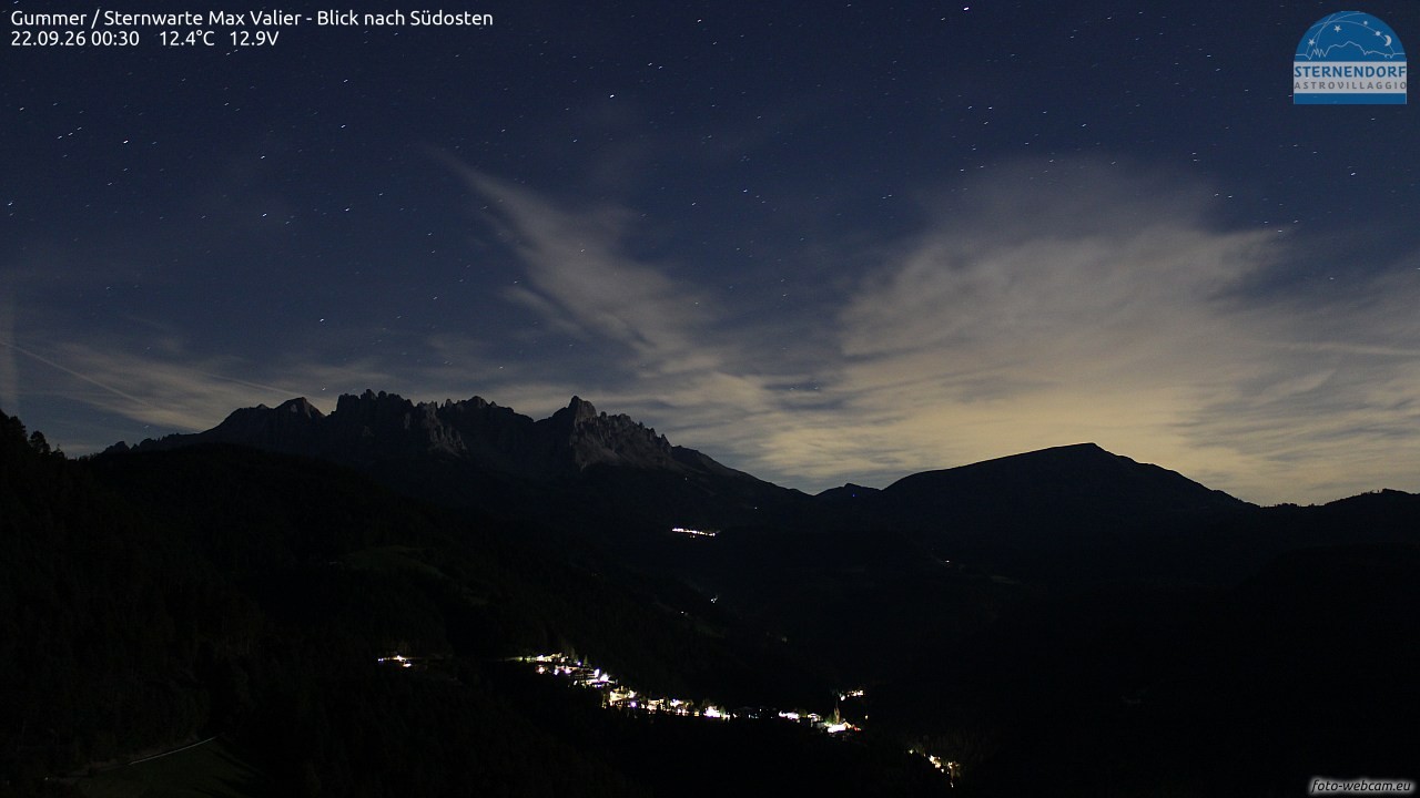 Archiv Foto Webcam Gummer - Sternwarte Max Valier