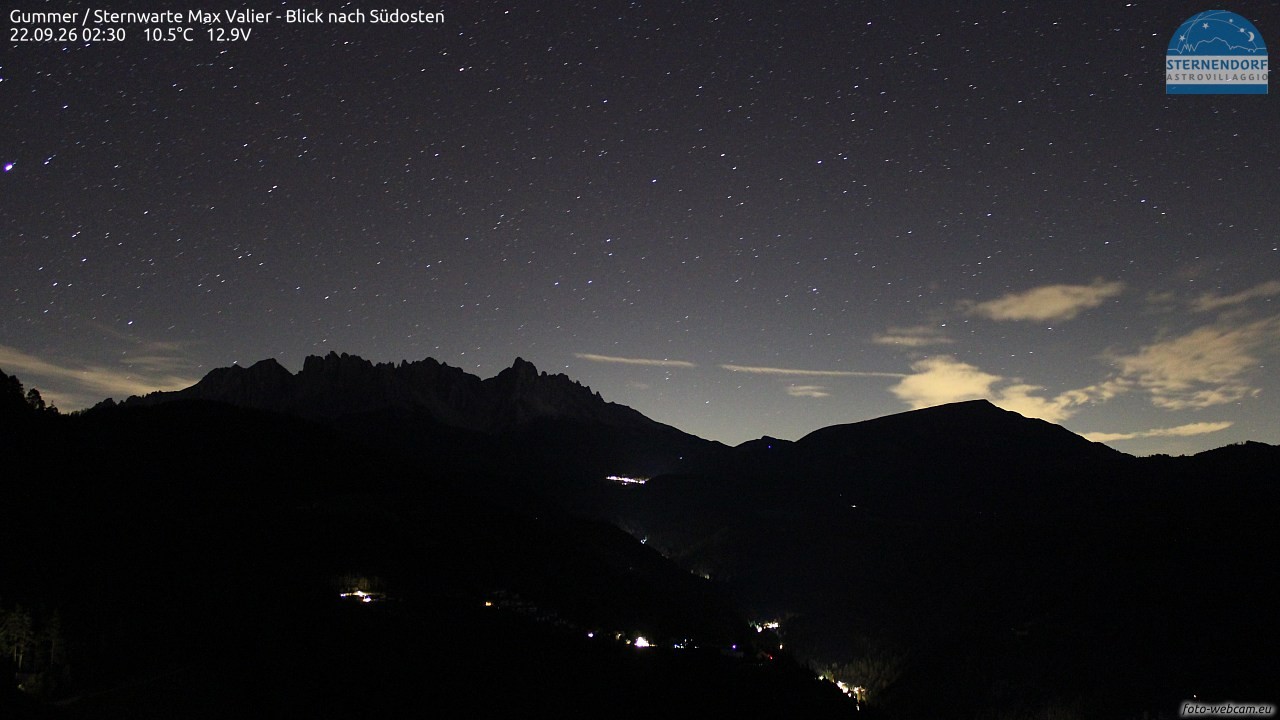 Archiv Foto Webcam Gummer - Sternwarte Max Valier
