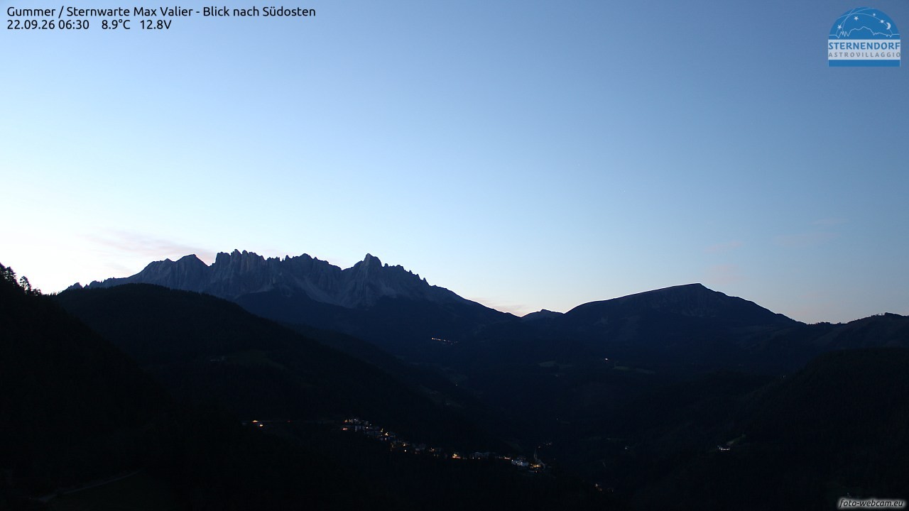 Archiv Foto Webcam Gummer - Sternwarte Max Valier