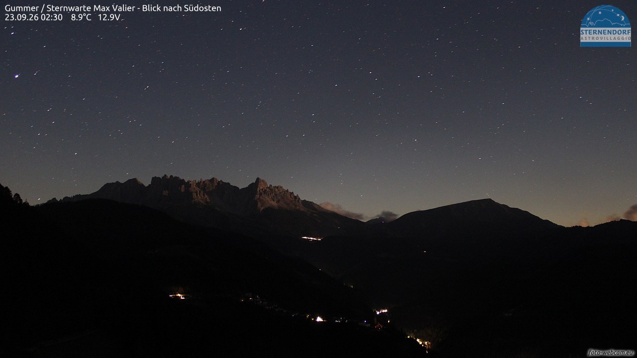 Archiv Foto Webcam Gummer - Sternwarte Max Valier
