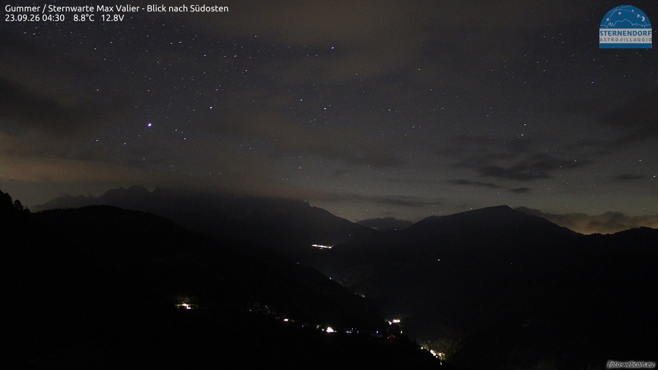 Archiv Foto Webcam Gummer - Sternwarte Max Valier
