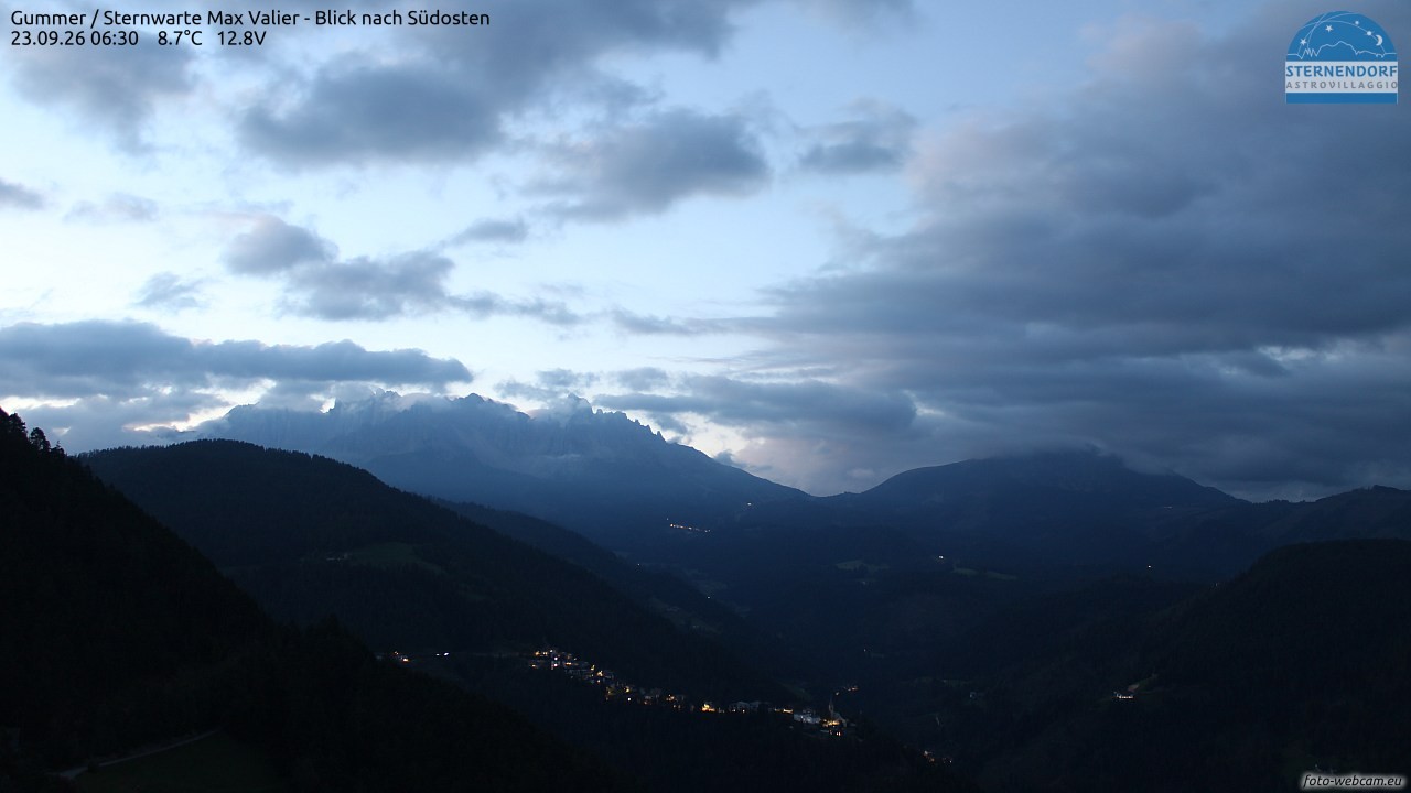 Archiv Foto Webcam Gummer - Sternwarte Max Valier