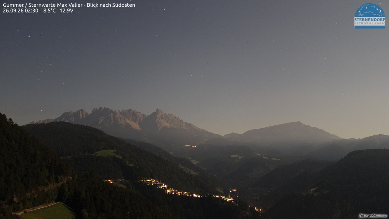 Archiv Foto Webcam Gummer - Sternwarte Max Valier