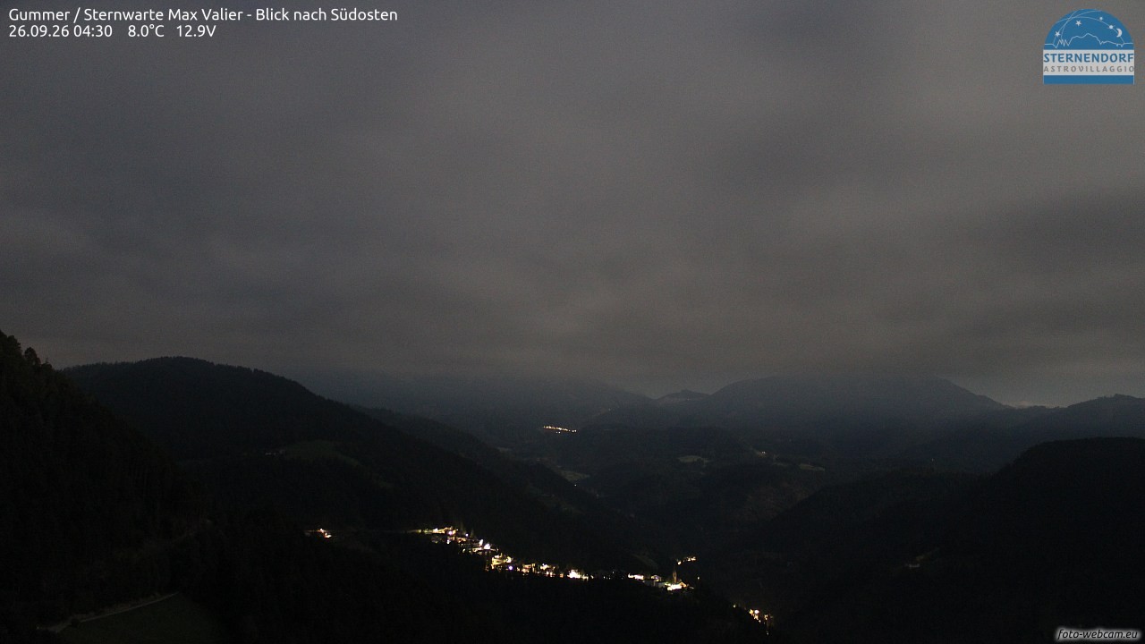 Archiv Foto Webcam Gummer - Sternwarte Max Valier