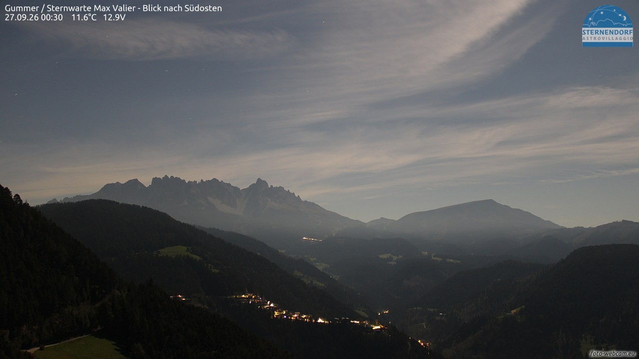 Archiv Foto Webcam Gummer - Sternwarte Max Valier