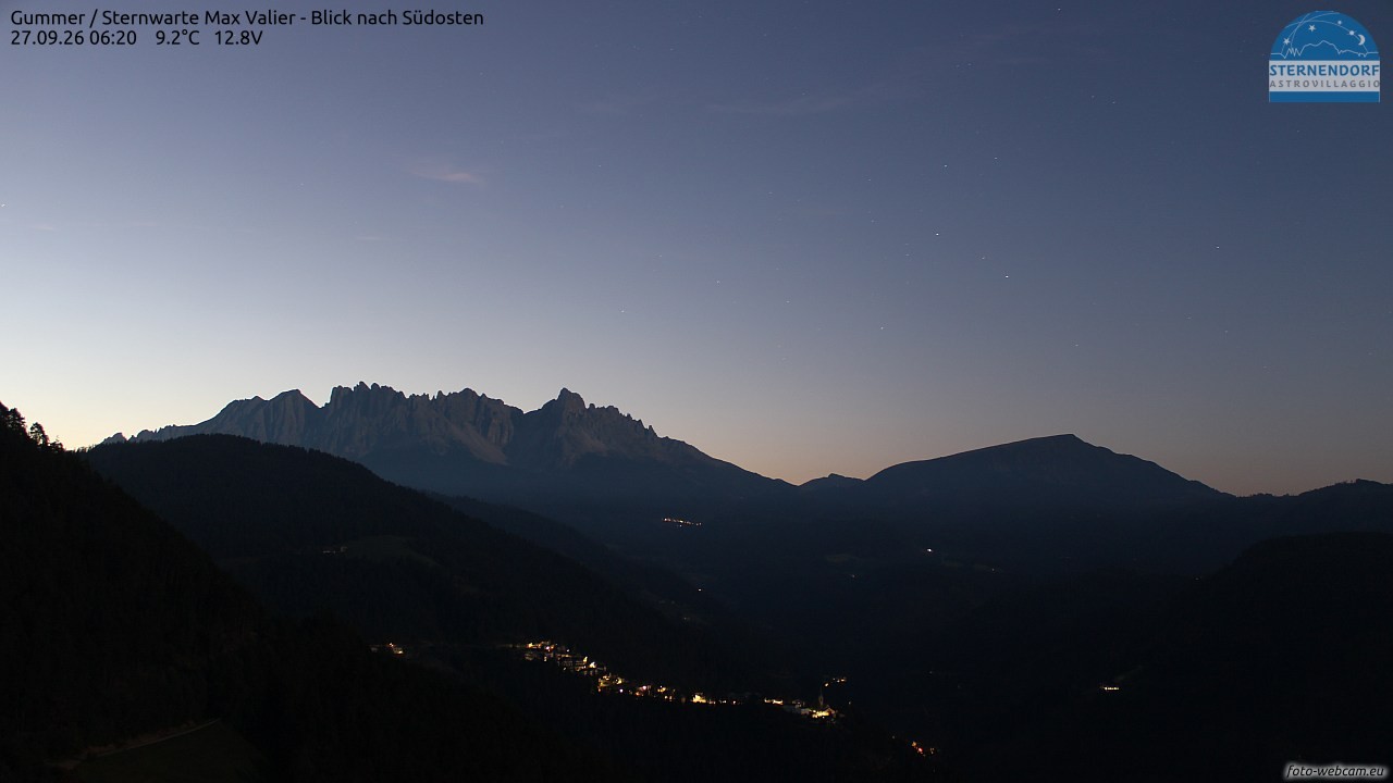 Archiv Foto Webcam Gummer - Sternwarte Max Valier