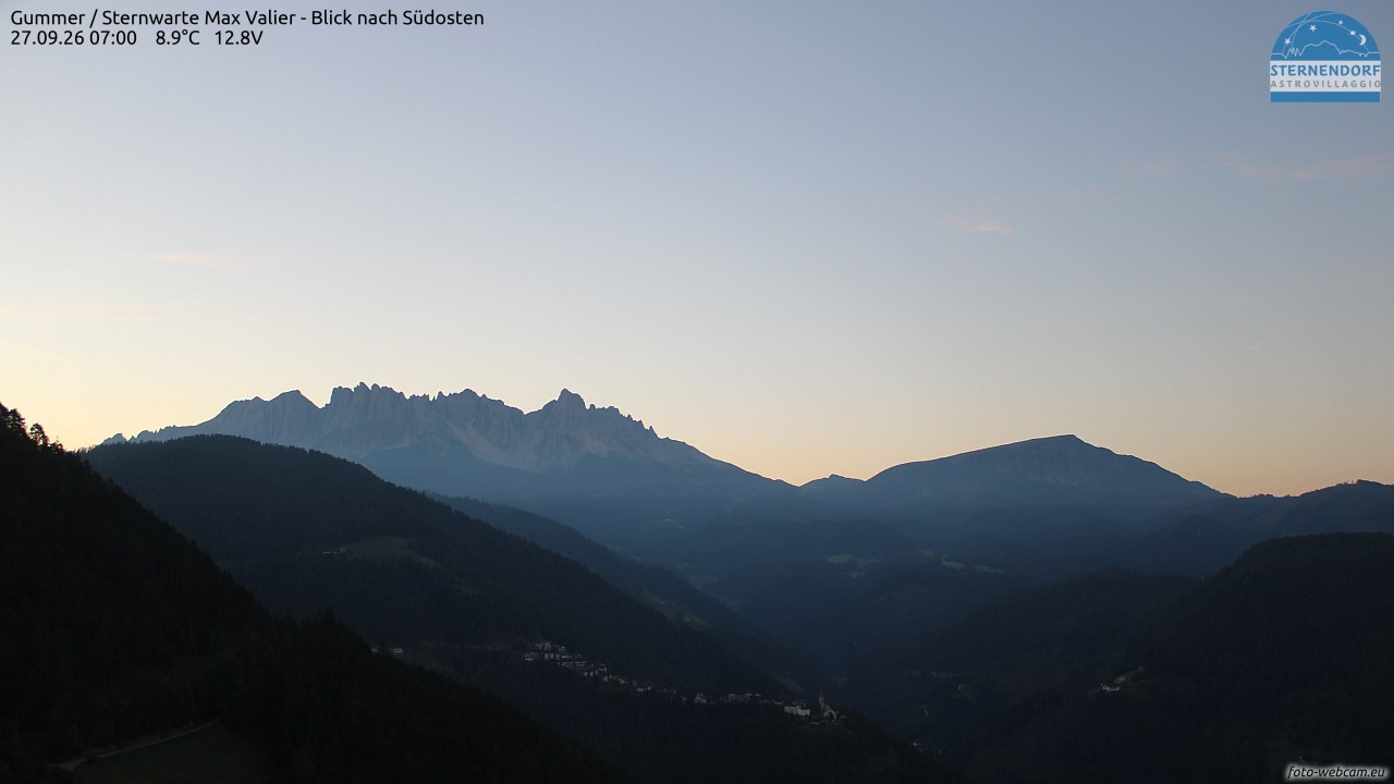 Archiv Foto Webcam Gummer - Sternwarte Max Valier