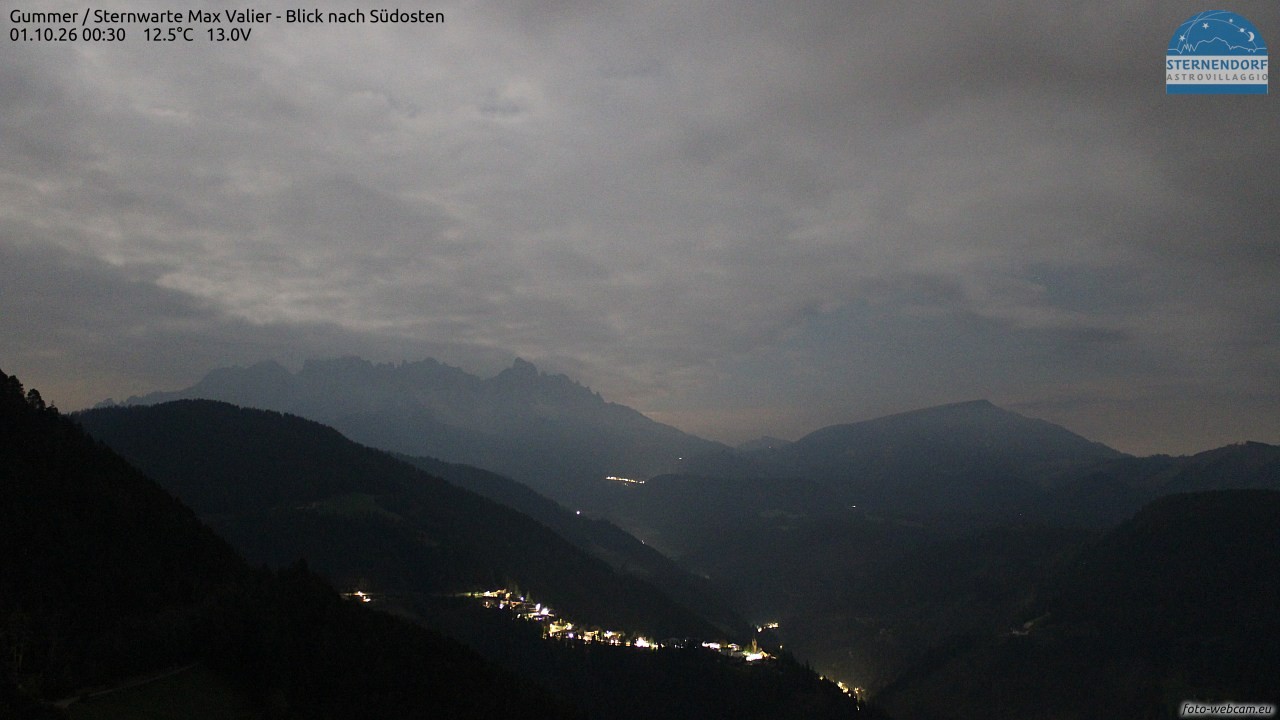 Archiv Foto Webcam Gummer - Sternwarte Max Valier