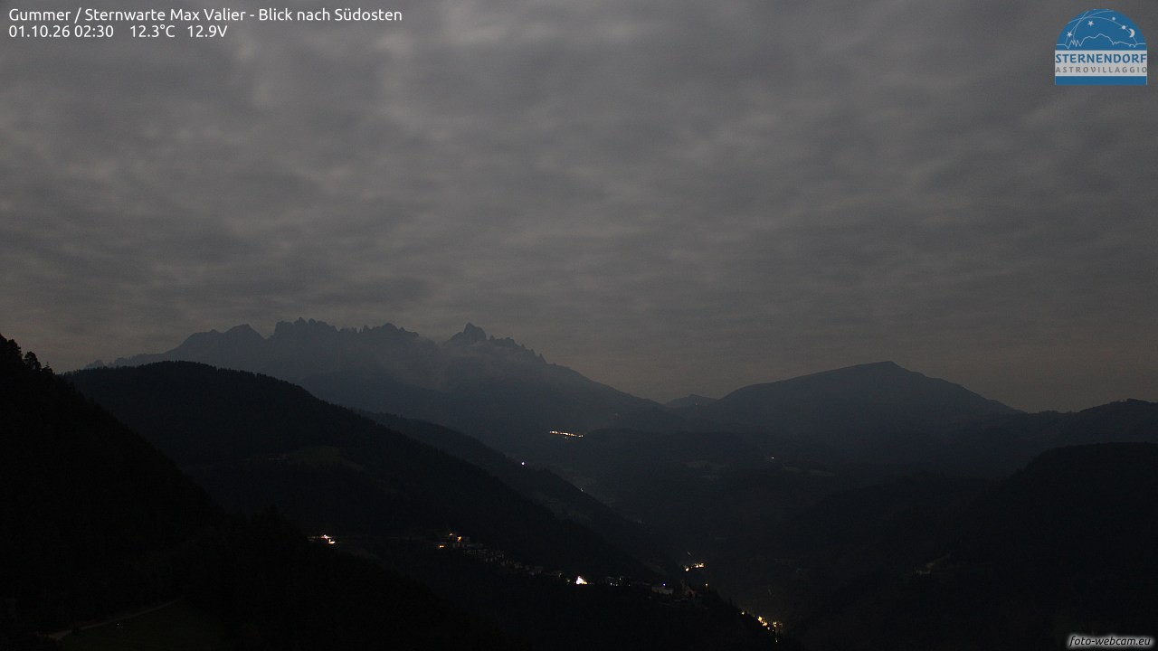 Archiv Foto Webcam Gummer - Sternwarte Max Valier