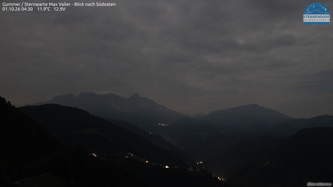 Archiv Foto Webcam Gummer - Sternwarte Max Valier