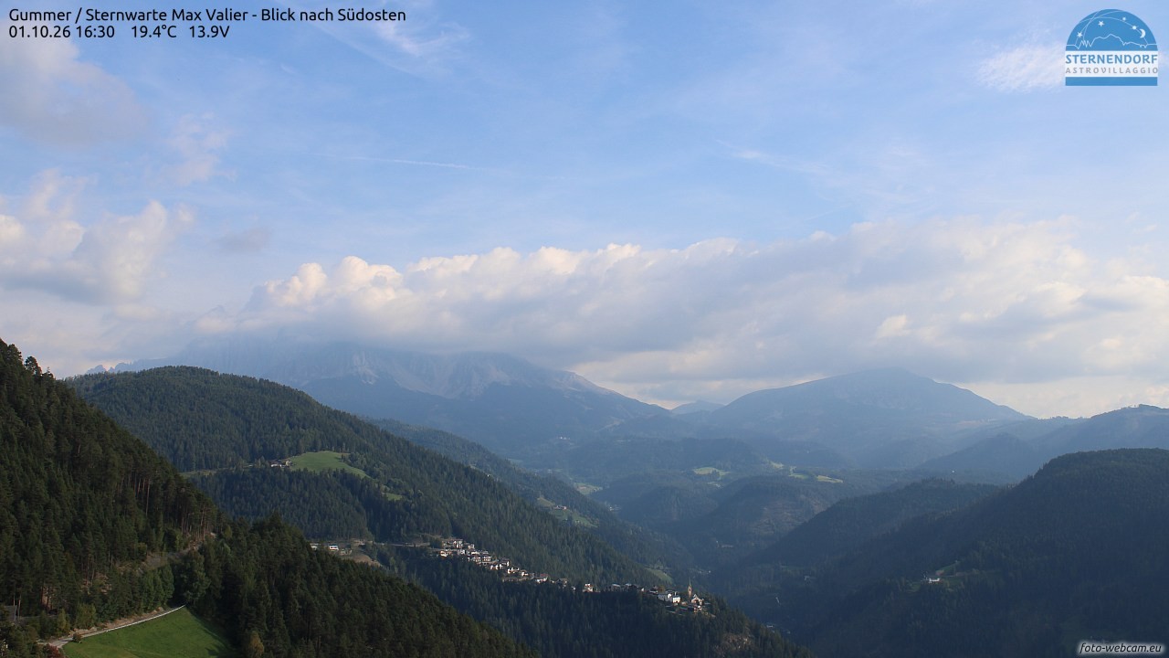 Archiv Foto Webcam Gummer - Sternwarte Max Valier