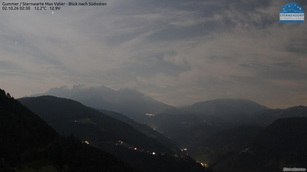 Archiv Foto Webcam Gummer - Sternwarte Max Valier
