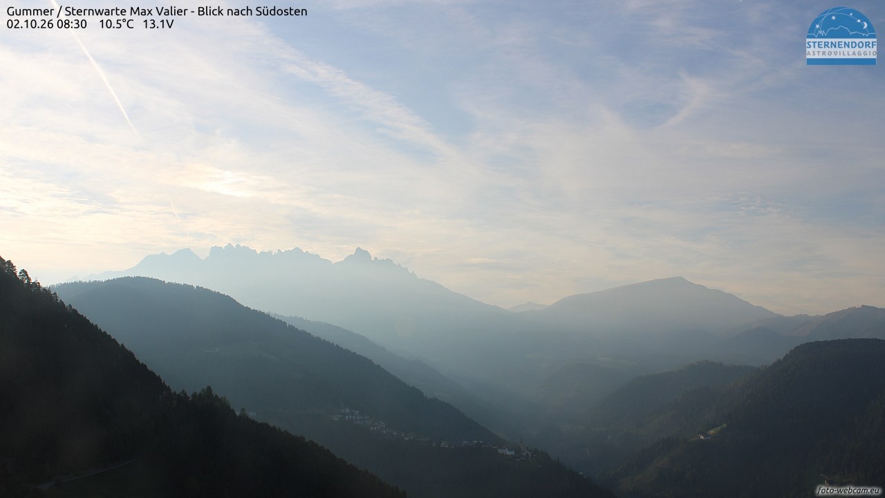 Archiv Foto Webcam Gummer - Sternwarte Max Valier