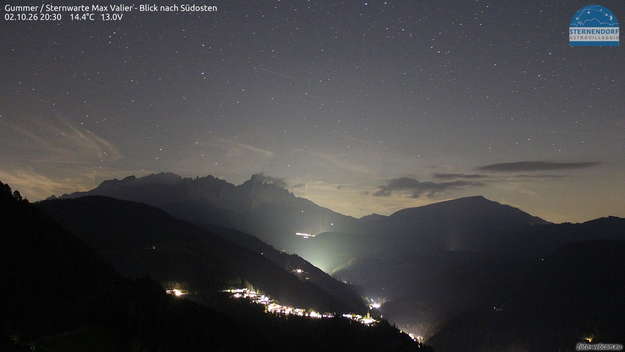 Archiv Foto Webcam Gummer - Sternwarte Max Valier