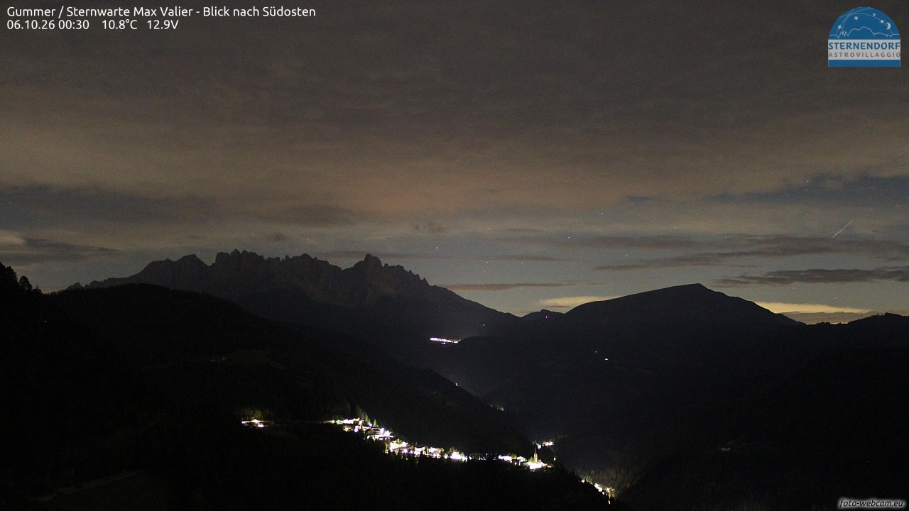 Archiv Foto Webcam Gummer - Sternwarte Max Valier