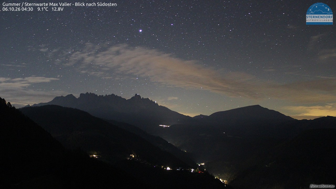 Archiv Foto Webcam Gummer - Sternwarte Max Valier