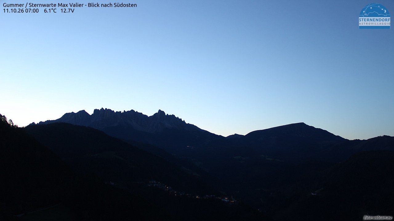 Archiv Foto Webcam Gummer - Sternwarte Max Valier