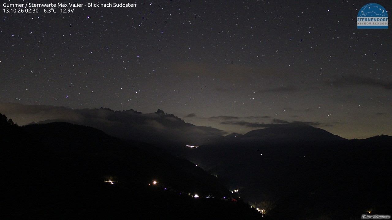 Archiv Foto Webcam Gummer - Sternwarte Max Valier