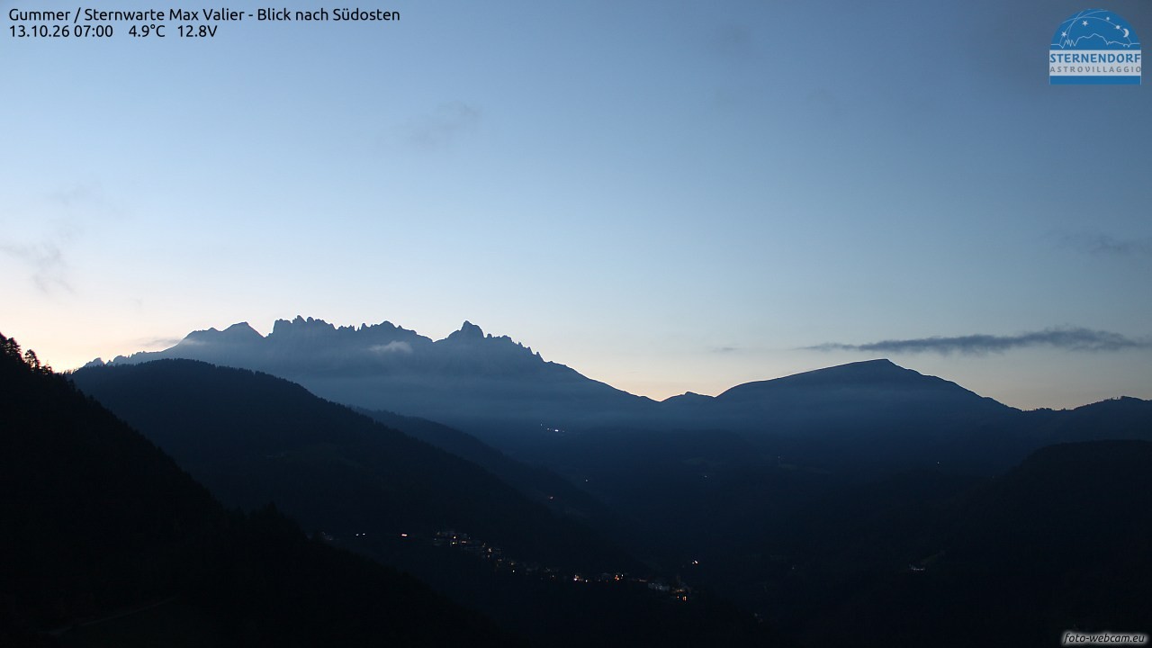 Archiv Foto Webcam Gummer - Sternwarte Max Valier