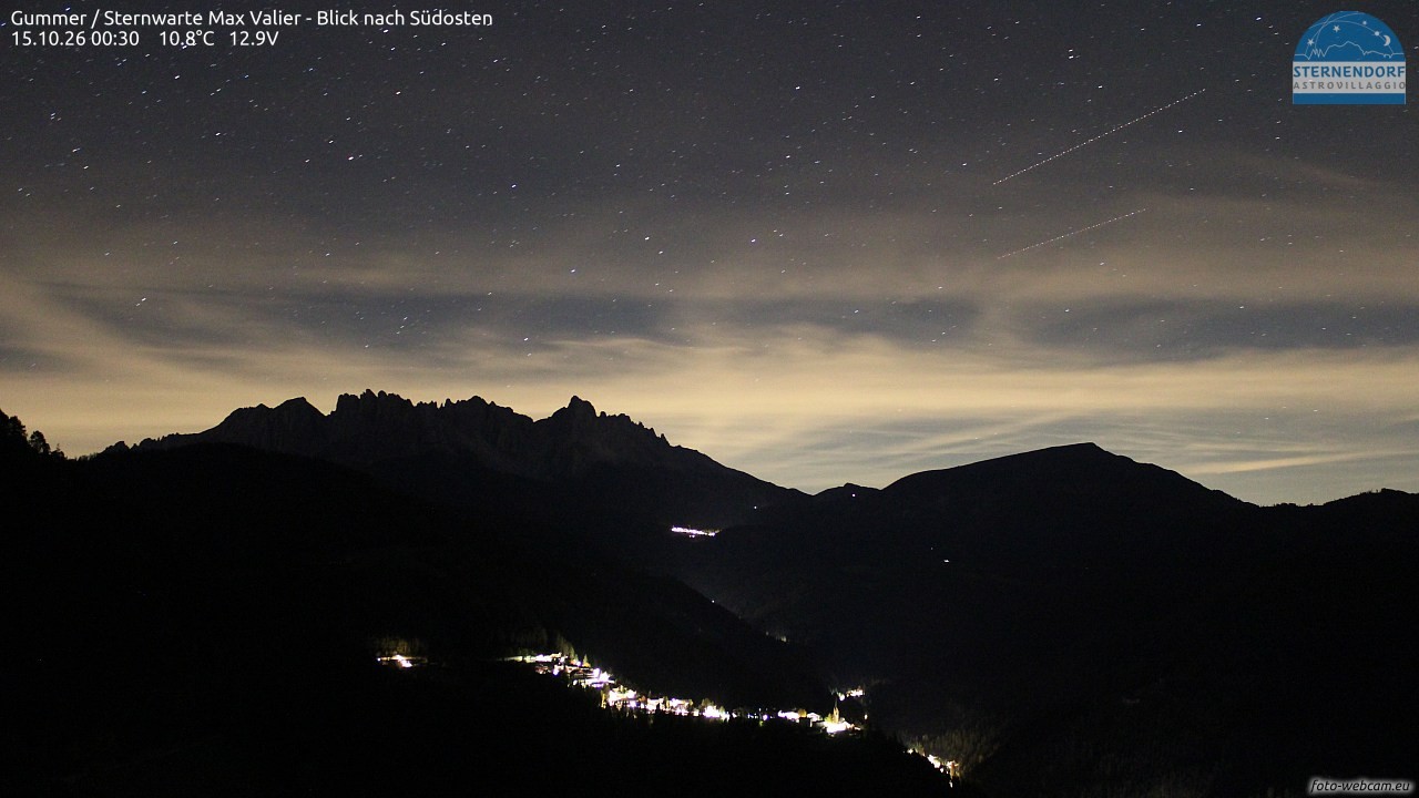 Archiv Foto Webcam Gummer - Sternwarte Max Valier